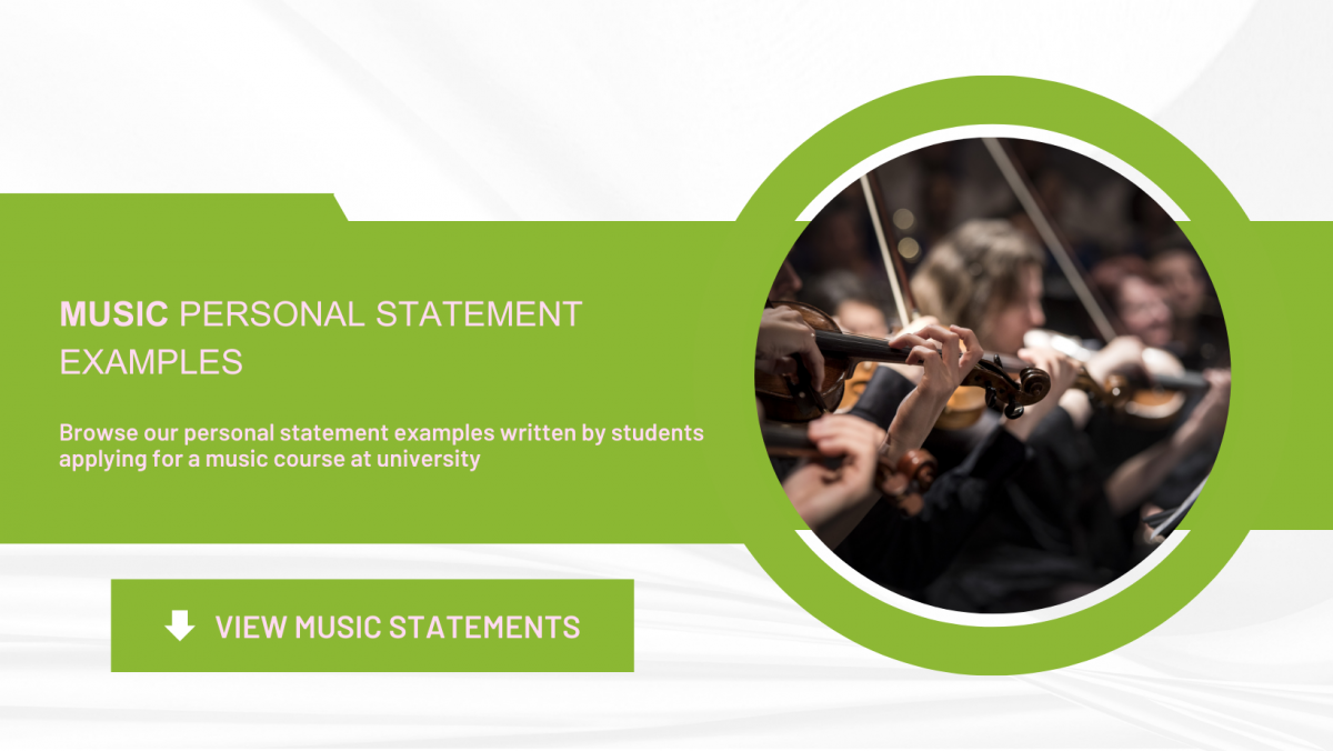 studential personal statements music